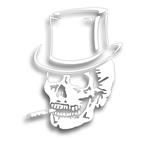 skull tophat decal